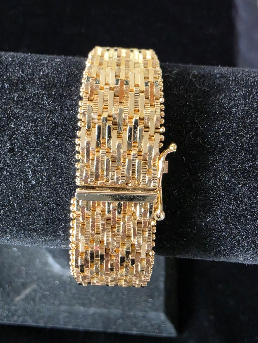 NEW 18K Gold Plated Link Mesh Bracelet Made in Italy - Picture 6 of 7